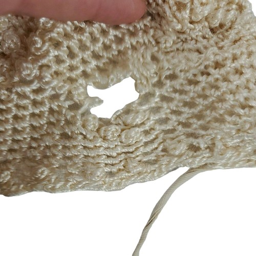 Vintage/Antique HAND MADE CROCHET BABY BONNET lace child cap cotton - Picture 8 of 8