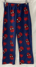 Boys Kids Blue Red Polyester Spiderman Pajama Comfort Pants Size 8