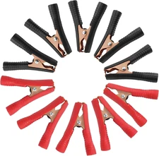 10Pcs 100A Insulated Alligator Clips Electrical Heavy Duty Alligator Clamps, Bat