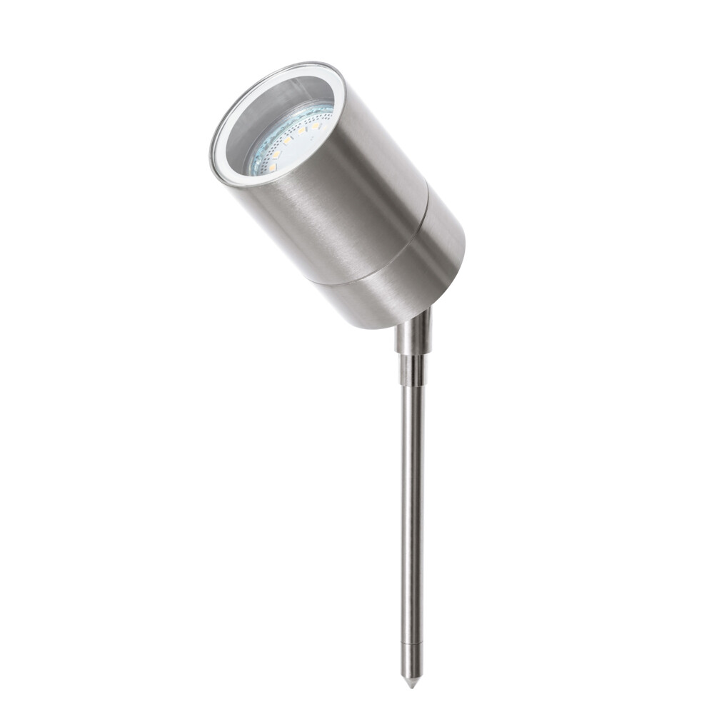 Litecraft Kenn Spike Spotlight Outdoor Adjustable IP44 Fitting - Stainless Steel