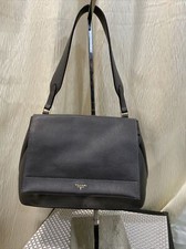 Elie Tahari Gray Soft Leather  Bag Satchel Handbag