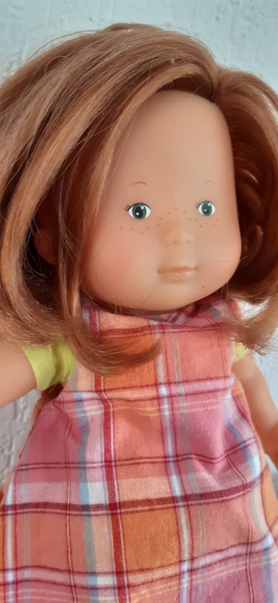Poupée Corolle 1994 Fille Taches Rousseur Cheveux Roux 36 Cm Robe Chaussures - Vintage