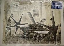 SILVIO CONSADORI LITOGRAFIA IL TORCHIO DI P. ROMANA MISURE 70X50 CM ESEMPLARE 47