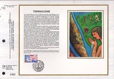 2556++FEUILLET CEF SUR SOIE 1er JOUR 1988   THERMALISME