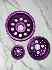 Underdrive Pulley For Nissan 350z 02-06 Infiniti G35 Fx35 V35 Vq35de 3pcs Purple