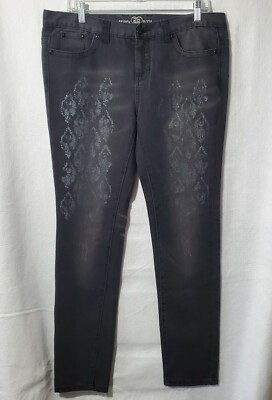 BEBE Jeans Skinny Kitty Women's 31 Black 31X32 2b Pockets 