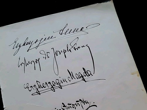 Erzherzog Joseph Franz Prinzessin signiertes Dokument Österreich Ungarn Habsburg Königtum - Bild 5 von 24