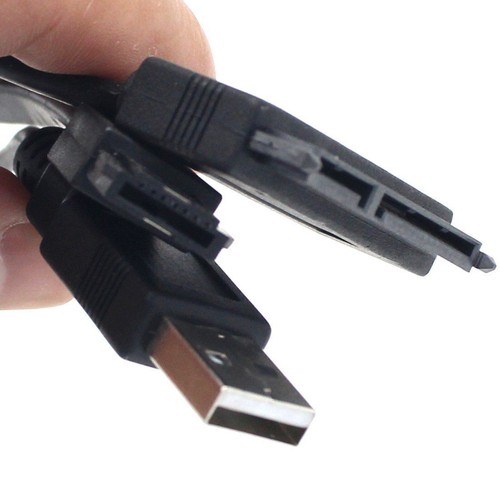 SATA 22-Pin to eSATA Data and USB Powered Converter Adapter for 2.5" HDD/SSD - Picture 2 of 5