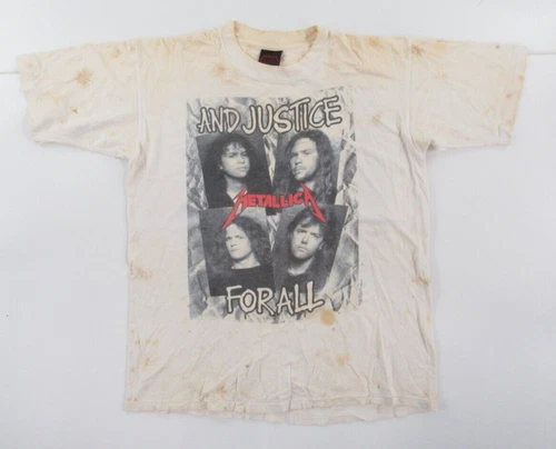 Metallica And Justice For All Tour Band Rock T-Shir 1980s vintage concert t-shirt, vintage, single stitch, B+ condition
