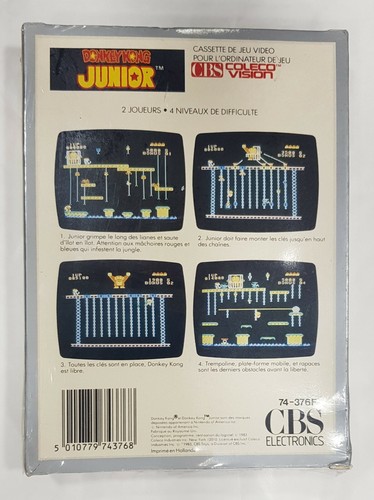Donkey Kong Junior CBS COLECOVISION de NINTENDO NEUF NEW VERSION FRANCAISE. - Imagen 7 de 7