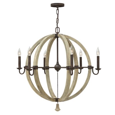 Fredrick Ramond Middlefield 6 Light Chandelier Foyer, Iron Rust - FR40566IRR