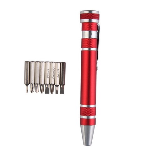 8 in 1 Aluminum Pen Style Screw Driver Multi-Portable Tool Precision Screwdriver - Picture 12 of 14