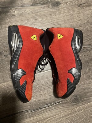 Jordan 14 Retro Ferrari 2014 Size 8.5 Red Black | eBay