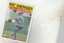 FREE SHIPPING-MINT-1986 (ROYALS) Topps #720 Bret Saberhagen ALL STAR