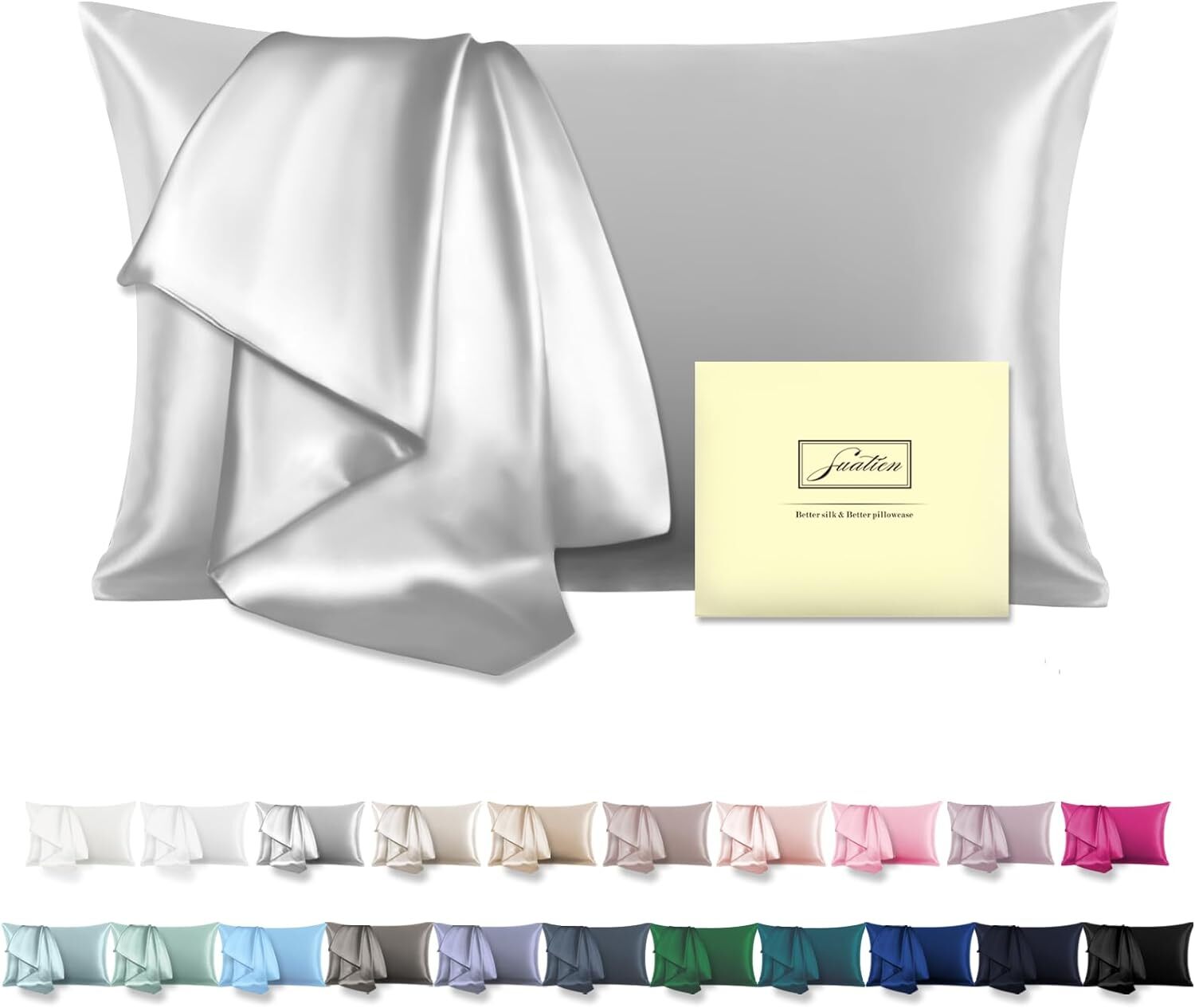 Mulberry Silk Pillowcase For Hair And Skin Pillow Case With Hidden Zipper Soft B-image