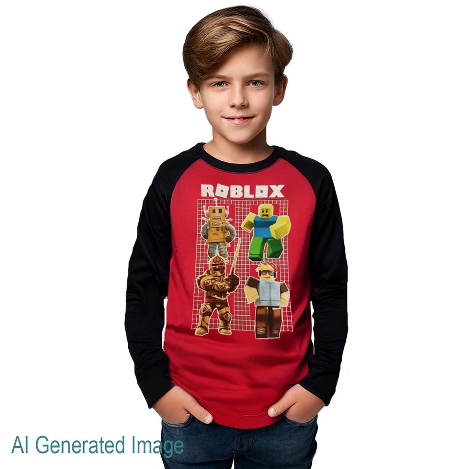 Boys Character Long Sleeve T-Shirt, Red/Blk. Boys US Sizes SM - XL (8-18) - Image 4 of 4