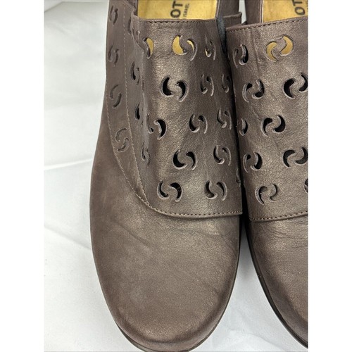Naot Precious Leather Brown Slip On Clogs Pumps Comfort Shoes Size 9 EU 40 - Picture 3 of 13