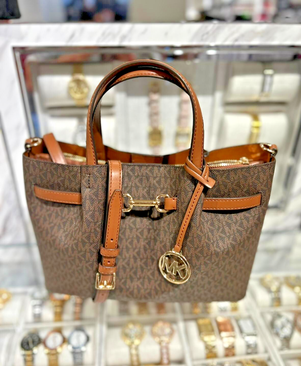 Michael Kors Carson Women Medium Logo Crossbody Shoulder Satchel