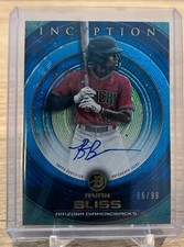2022 Bowman Inception Ryan Bliss RC Rookie Blue Auto #'d /99 Mariners
