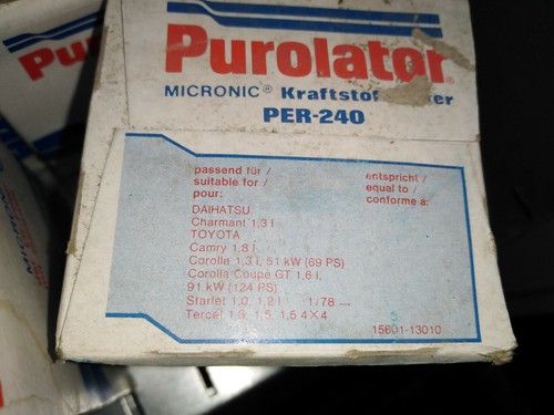 2 Stk Ölfilter Purolator PER-240 Oldtimer Daihatsu Toyota Corolla Starlet Tercel - Picture 2 of 4