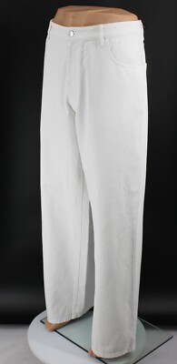 RAF SIMONS DAMEN WEITE PASSFORM JEANSHOSE WEISS 32 UVP £675 EP