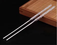 A Pair Chinese Chopsticks Certified Authentic Solid 999Sterling Silver Tableware