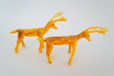 Vintage Rubbery Bendy Deer Toy Animal Figures Lot