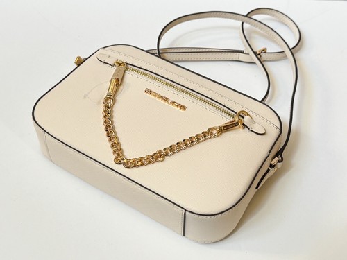 MICHAEL KORS JET SET ITEM EAST WEST CHAIN CROSSBODY SHOULDER BAG LIGHT CREAM - Picture 7 of 14