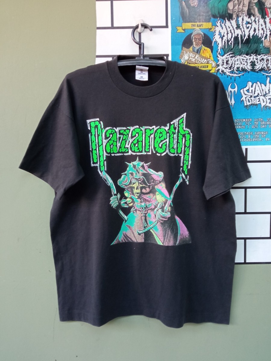 Nazareth Tour Vintage T Shirt Rock Heavy Metal Band Album Black