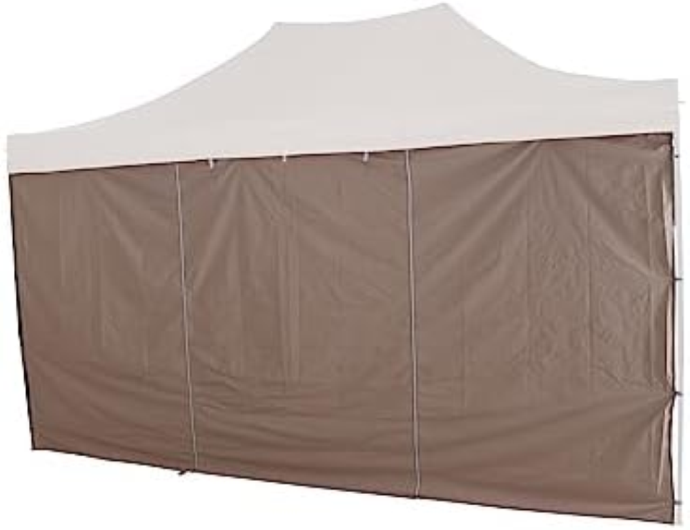 Set di pannelli laterali tortora a gazebo multiuso 3 x 4,5 m, rivestimento in po