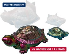 2Pcs Sea Turtle Resin Molds, 3D Tortoise Silicone Epoxy Molds, Lifelike Large An
