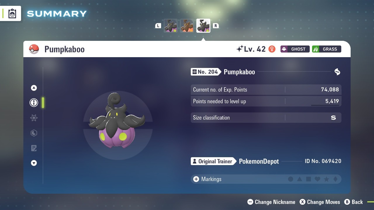 6IV Untouched Shiny Jumbo Pumpkaboo Pokemon Legends ZA *SAME DAY*