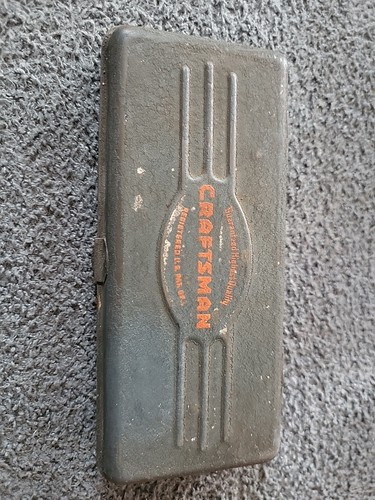 Vintage Craftsman Pocket 1/4" Dr Original Metal Box - Picture 1 of 11