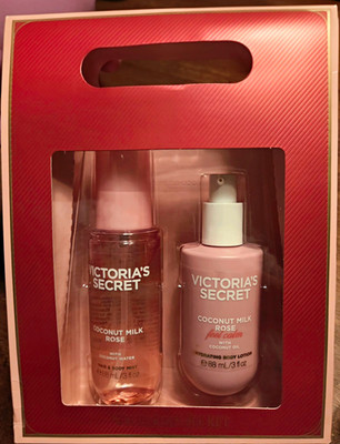 Victoria's Secret Coconut Milk Rose Travel Set Mist + Hydrating Lotion Body/Hair