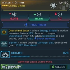 Borderlands 4  🌟 WATTS 4 DINNER 🌟 TRIPLE SIPHON SHIELD 🌟 PS5/XBOX/ PC