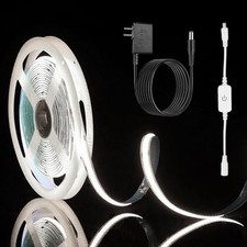 ZSLAIFU 24V COB LED Strip, LED Strip for Bedroom, Touch Dimmable LED Strips, ...