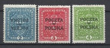 Poland 1919 issue Krakow Fi 46-48 error prit No B-6,B-8 all set MNH*/** SIGNED