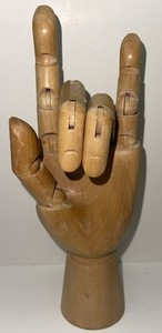 7" Wooden Hand Model Artist Mannequin Left Hand Model Flexible Movable