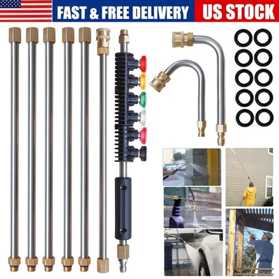 #ad 120in Pressure Washer Extension Wand Replaceable Upgraded Power Washer Lance US $32.99