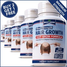 DHT BLOCKER HAIR LOSS PREVENTION RECEDING HAIRLINE BALD PILLS FAST GROW CAPSULES