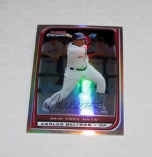 2008 Bowman Chrome Refractor 84 Carlos Beltran  HOF Mets