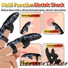Shock Finger Sleeve Vibrator Female Masturbate Clit Stimulate Bdsm For Women