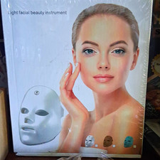 LED Light Therapy Face Mask, White, Unisex Beauty Light Therapy Mask