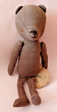 Maileg Teddy / Teddybär Dad aus Leinen, braun, Retro-Look, 25 cm