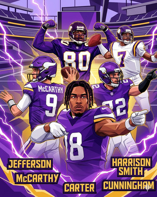 JJ and JEFFERSON & other vikings stars - PICK YOUR CARD - rookies/parallels