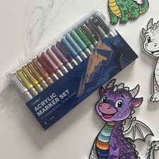18 Colors Acrylic Paint Markers Set JUS ART