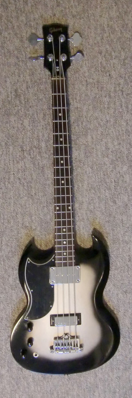 Gibson Left Handed Short Scale Bass E-BO Custom Silver Burst & Case