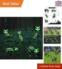 Halloween Yard Signs 5pcs Black Cat Skeleton Lawn Decorations Outdoor