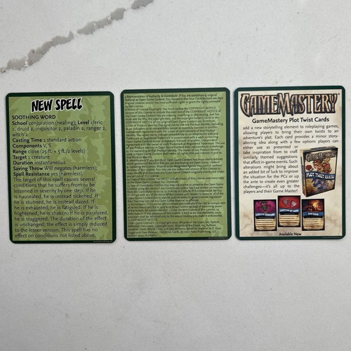 Carte GameMastery Pathfinder condizioni di Paizo COMPLETE usate - Foto 4 di 4