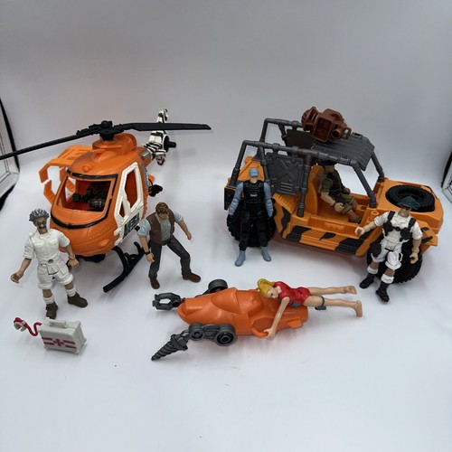 Animal Planet Action Figure Jeep Elicottero E Moto d'Acqua Personale - Foto 11 di 12